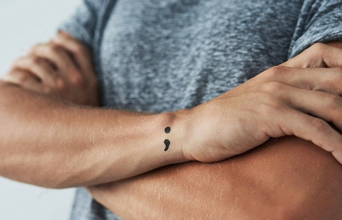 Semicolon tattoo and the message behind it
