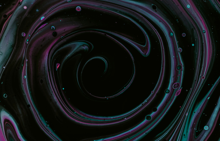 Visual representation of abstract swirls and waves similar to those experienced with closed eyes.